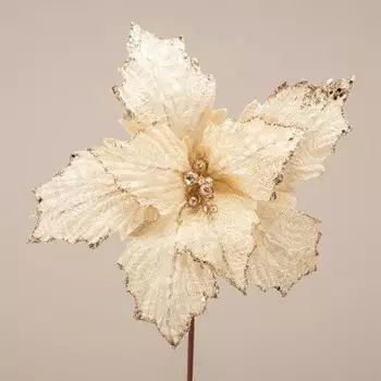 Цветок искусственный лефард пуансетия 24*30 см 226-1037