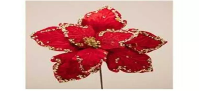 Цветок искусственный пуансетия 27*34 см лефард 226-1049