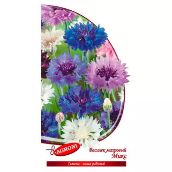 Цветок василек махровый микс 0,5г агрони