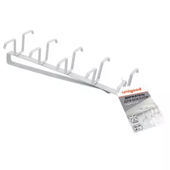 Держатель подвесной с крючками Unigood 26*8.5 см подвесной белый ea19059