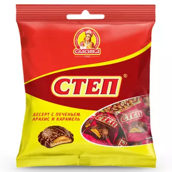 Десерт Степ 190г печенье арахис карамель Славянка