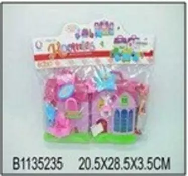 Домик д/кукол с куклой и аксессуарами в/п 20,5*28,5*3,5см 94922