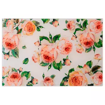 Доска разделочная 20*30*0.4 см агнесс винтаж пионы 357-207