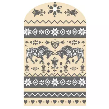 Доска разделочная 29*17 см мультидом скандинавский бык мт88-390