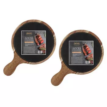 Доска разделочная 38*28 см Европа с ручкой hs-7021 2шт