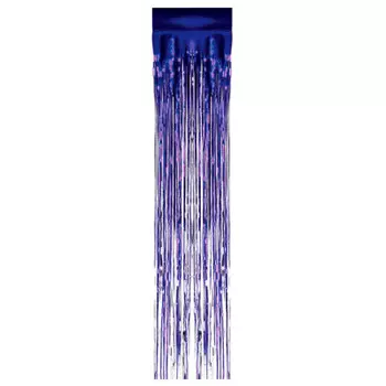 Дождик цветной 4-х слойный 100мм* 0,6м синий д-307