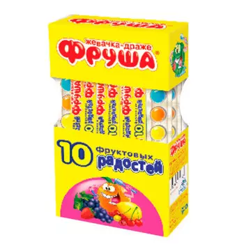 Драже жевательное Фруша 20г тутти-фрутти Сладкая Сказка