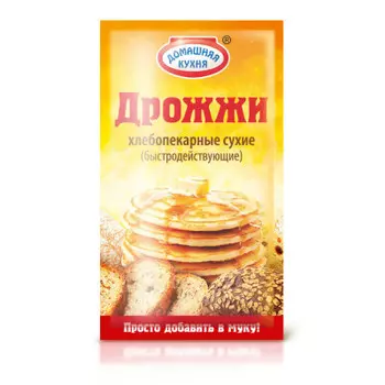 Дрожжи домашняя кухня 12г сухие быстродействующие