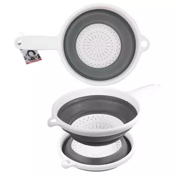 Дуршлаг складной 19,5*33,5*8cm Unigood ручка бело-серый