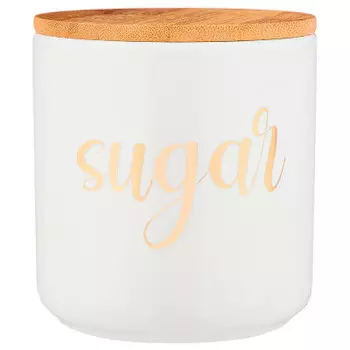 Емкость 0.43 л для сыпучих продуктов 10*10*10.6 см агнесс с бамбуковой крышкой 490-445