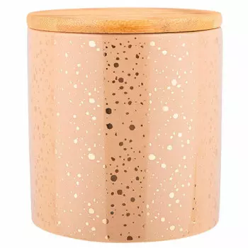 Емкость для сыпучих продуктов 10*10*10.6 см 430 мл агнесс бамбуковая крышка