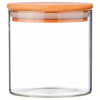 Емкость для сыпучих продуктов 600 мл агнесс крышка бамбук 250-145