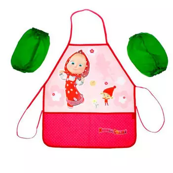 Фартук д/труда маша и медведь фантазия с нарукавниками 89583