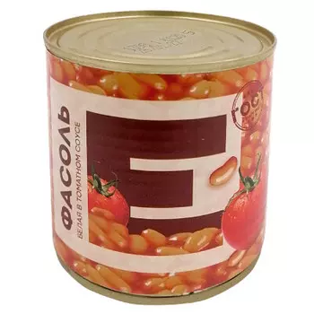 Фасоль Европа белая в томатном соусе 400г