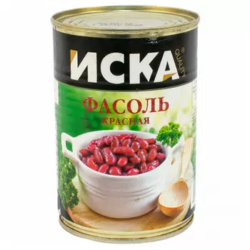 Фасоль иска 3100 г красная натуральная ж/б