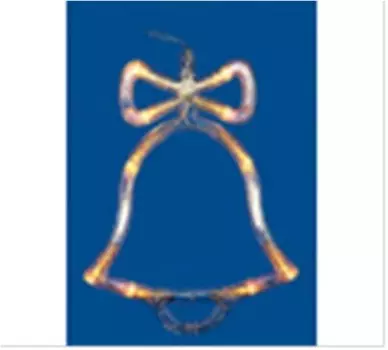 Фигура новогодняя юниель колокольчик на батарейках 16 х20 см подвесная 10 светодиодов теплый ul-0000