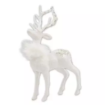 Фигурка декоративная Европа олень 26 см кремовый полипропилен/полиэстер/мех bx19 b0228