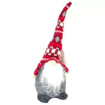 Фигурка новогодняя гном 27см dx19-0719-1-2