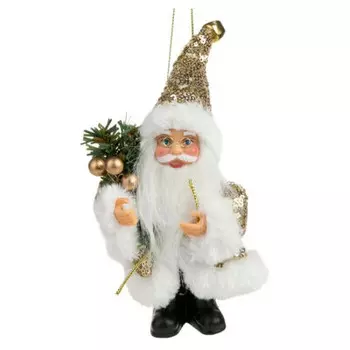 Фигурка новогодняя магик тайм дед мороз в золотистой шубке 9 x5x13 см 86571