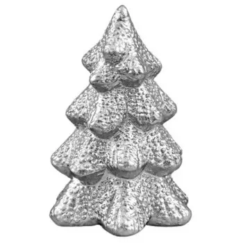 Фигурка новогодняя магик тайм серебряная заснеженная ёлочка из фарфора 8 х8х11.5 см 78980