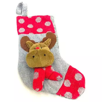 Фигурка новогодняя носок с декором 25см m-16428 a-d