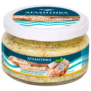 Филе сельди атлантика 330г кусочки в соусе дижонская горчица