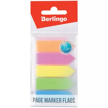 Флажки-закладки Berlingo 44*12мм 20л 5цв неоновых 155293