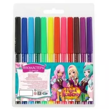 Фломастеры 12 цв центрум королевская академия 88244