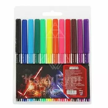 Фломастеры 12цв центрум звездные войны 87326