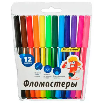 Фломастеры 12цв Silwerhof 13322