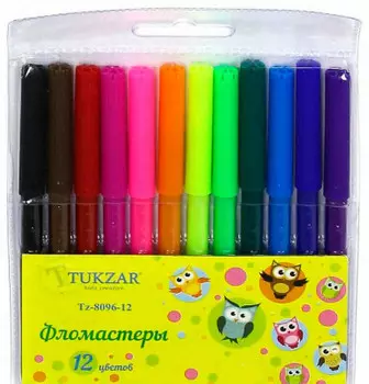 Фломастеры 12цв Tukzar совы tz8096-12