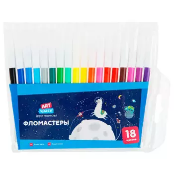 Фломастеры 18 цв арт спейс космические приключения европодвес