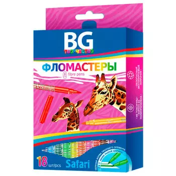 Фломастеры 18цв БиДжи сафари 14304
