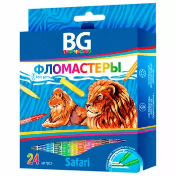 Фломастеры 24цв БиДжи сафари 14359