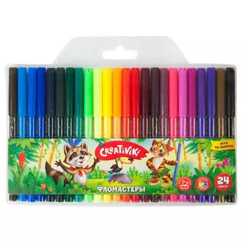 Фломастеры 24цв Creativiki флв24кр