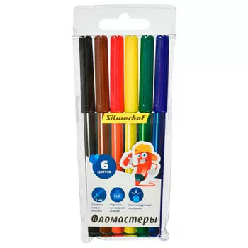 Фломастеры 6цв Silwerhof 10844