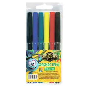Фломастеры 6цв Смешарики крош 87063