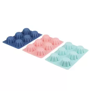 Форма для выпечки кексов ветта 25.5 см 6 ячеек силикон