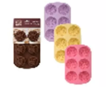 Форма для выпечки мармитон розы 6 ячеек силикон