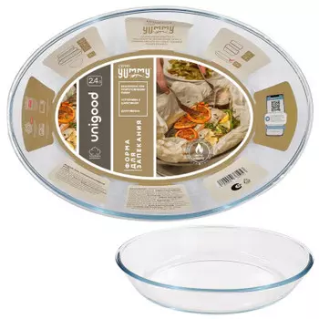 Форма для запекания 2.4 л Unigood 30, 3*21, 3*6.5 см овальная стекло p7211