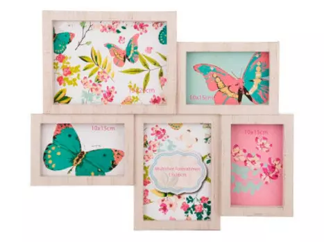 Фоторамка-коллаж 45*38*3 см на 5 фото 15*20/13*18/10*15/10*15/10*15 см 596-152