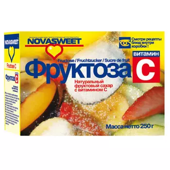 Фруктоза 250г Novosvit с витамином с новапродукт