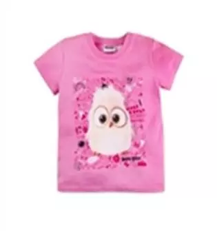 Футболка дд ангри бердс р 74 розовый