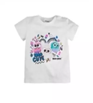 Футболка дд ангри бердс р 80 белый