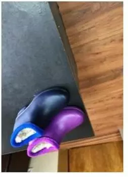 Галоши женские меховые 10032