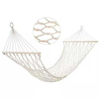 Гамак-сетка Ecos с деревянной планкой 200х80см хлопок ham-20 4974