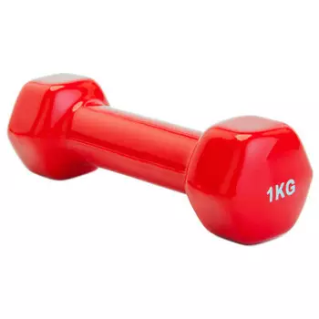 Гантель Bradex обрезиненная 1кг красный sf 0159
