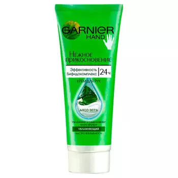 Garnier Крем для рук "Нежное прикосновение" с экстрактом алоэ вера, увлажняющий, 75 мл
