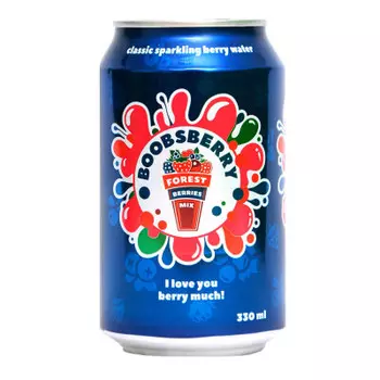 Газированный напиток бубсберри со вкусом лесных ягод 0,33л ж/б