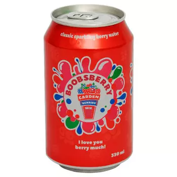 Газированный напиток бубсберри со вкусом садовых ягод 0,33л ж/б